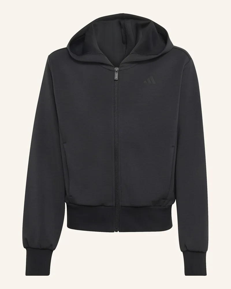 adidas Adidas Kapuzenjacke, Durchgehender Reissverschluss schwarz Schwarz