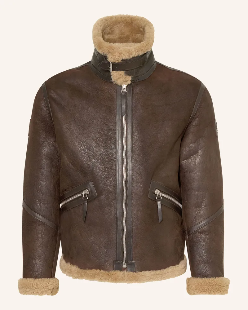 Belstaff Lederjacke Winterbrook braun Dunkelbraun