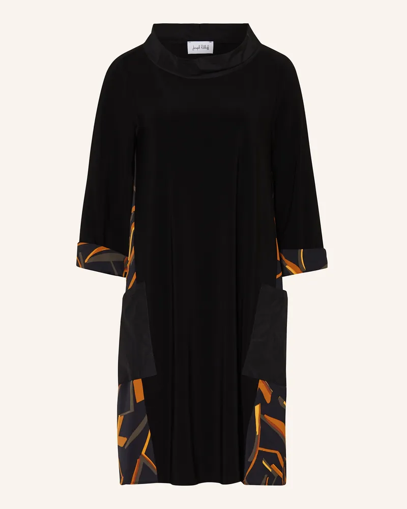 Joseph Ribkoff Kleid im Materialmix mit 3/4-Arm Schwarz