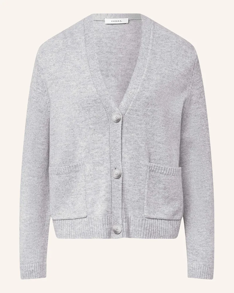 COMMA Strickjacke Hellgrau