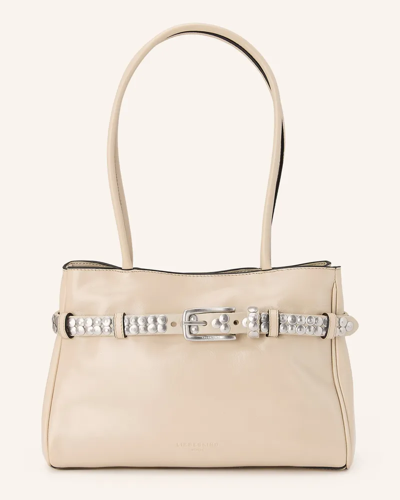 Liebeskind Schultertasche NORI mit Nieten Beige