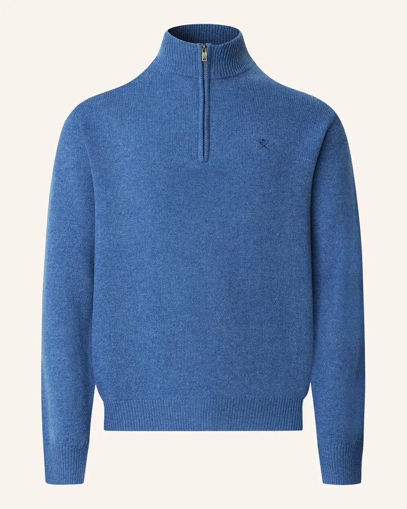 Hackett Pullover LAMBSWOOL HZIP Dunkelblau