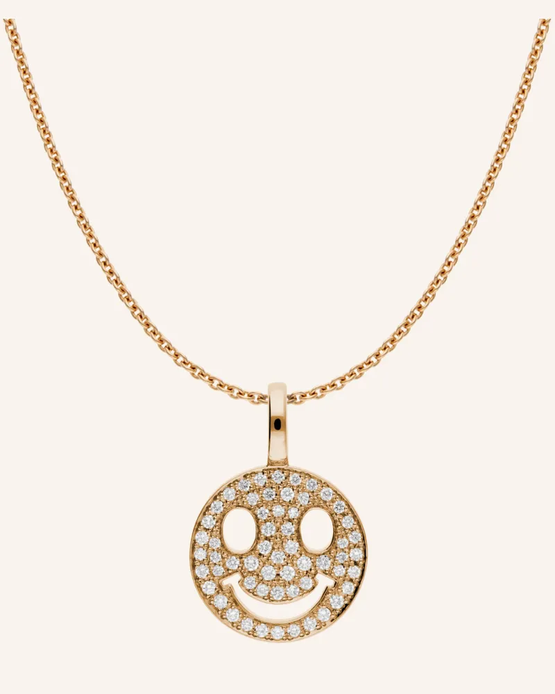 CADA Kette Mini Smiling Face rosegold Roségold