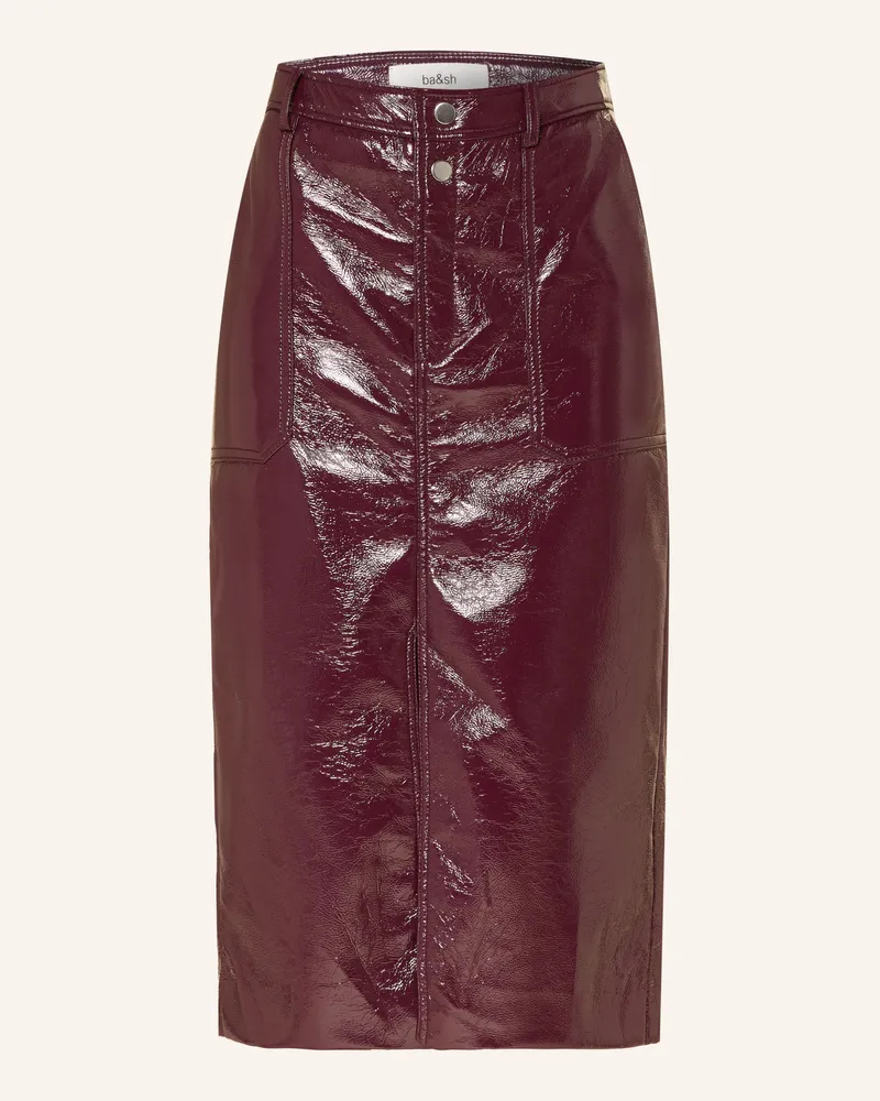 ba&sh Rock Marylou In Lederoptik rot Dunkellila