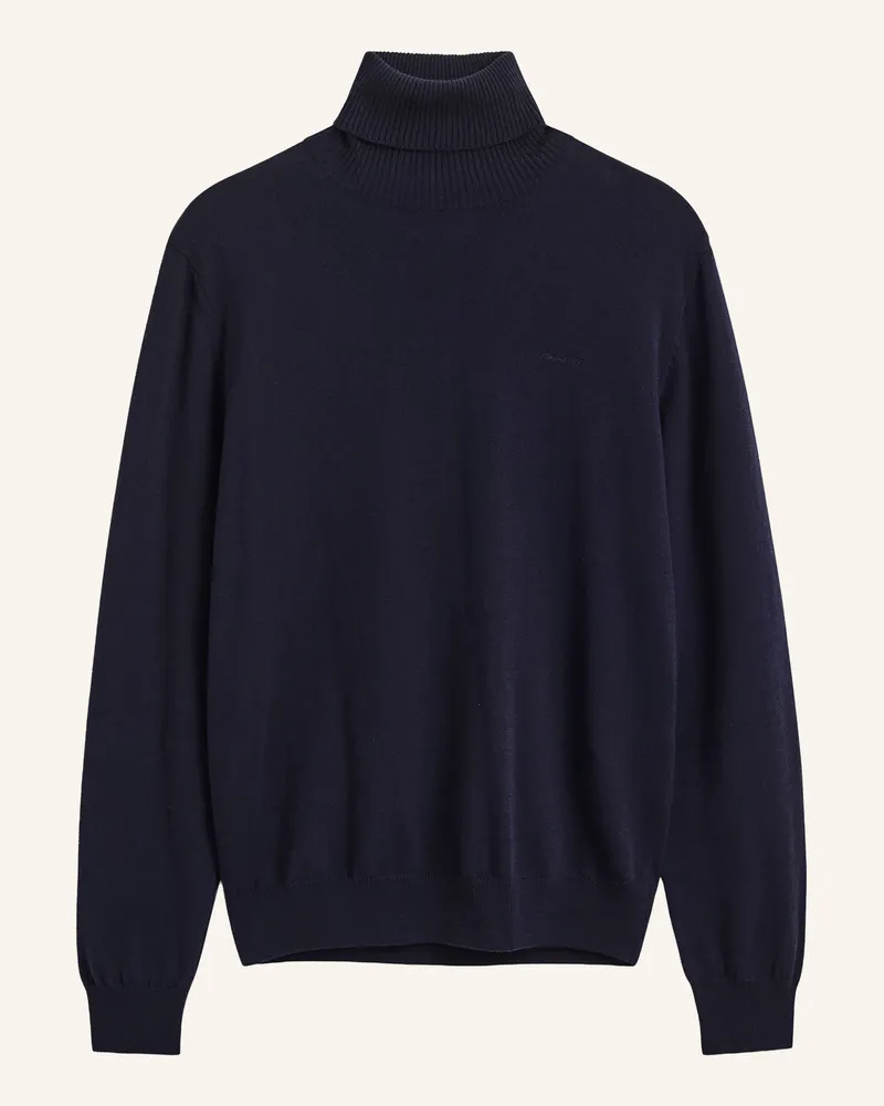 Gant Rollkragenpullover blau Dunkelblau
