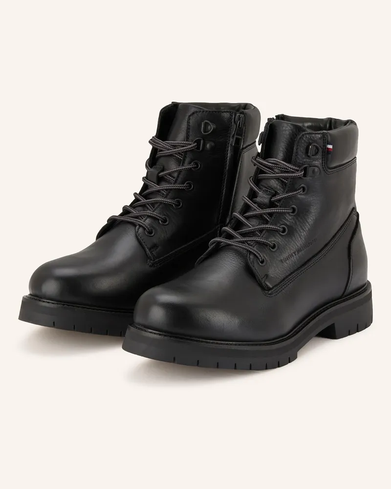 Tommy Hilfiger Schnürstiefeletten Schwarz