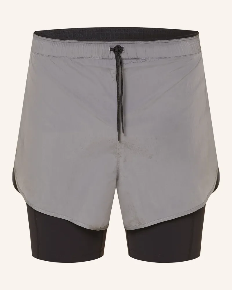 ON 2-In-1-Laufshorts Performance Volt grau Grau