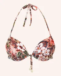 watercult Push-up-Bikini-Top LEO ALLURES Braun