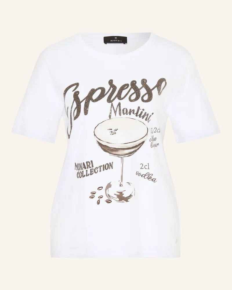 monari T-Shirt Mit Schmucksteinen weiss Weiss