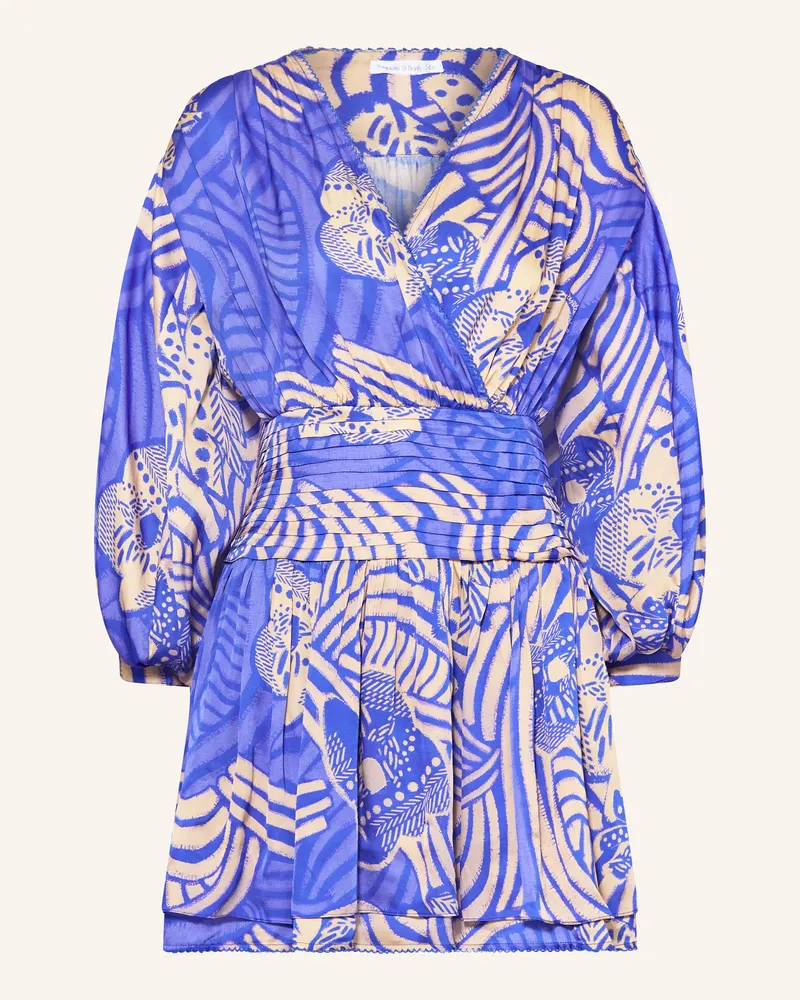 Poupette St Barth Strandkleid Colleen In Wickeloptik blau Blau