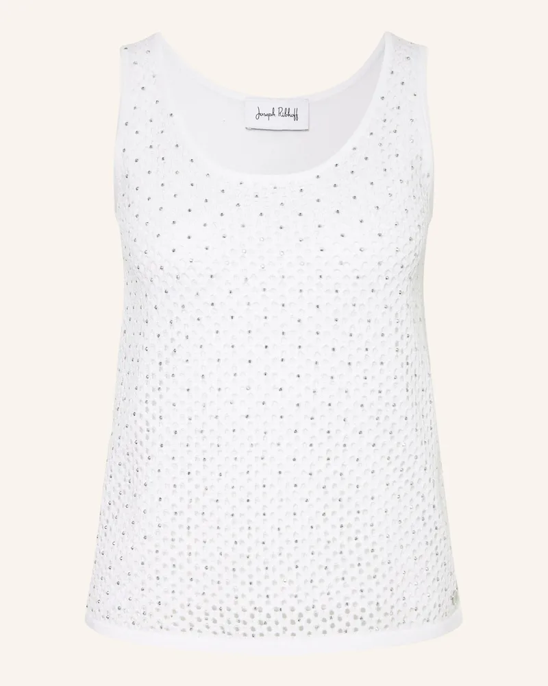 Joseph Ribkoff Stricktop Mit Schmucksteinen weiss Creme