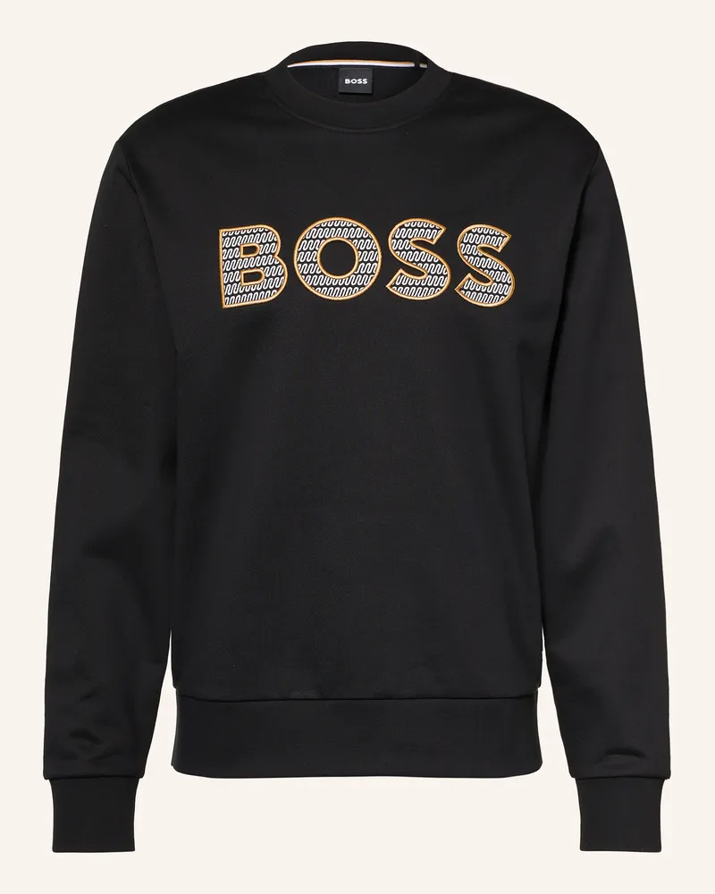 HUGO BOSS Sweatshirt Soleri schwarz Schwarz
