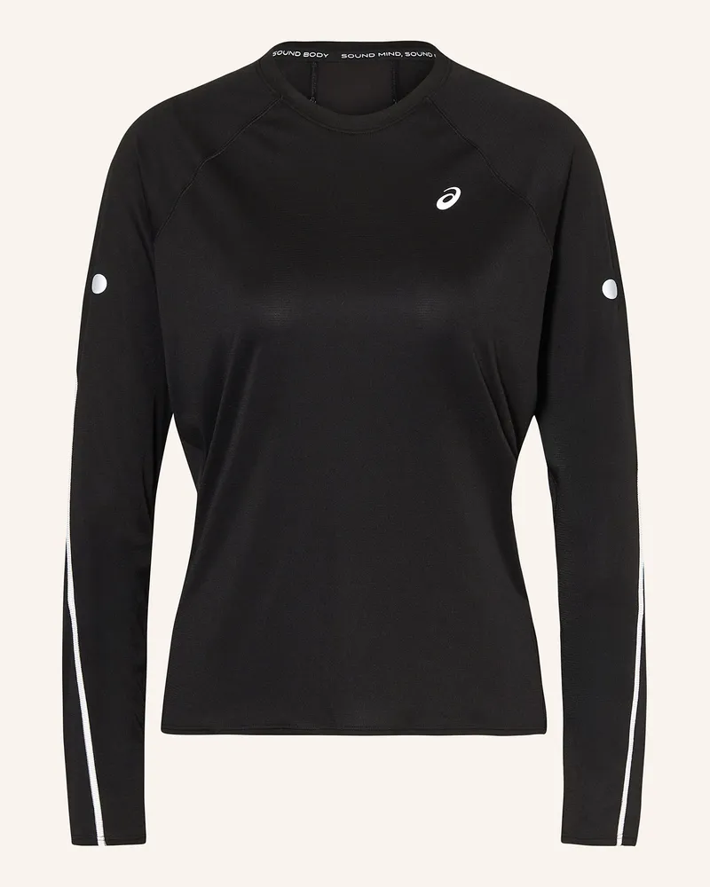 Asics Laufshirt Road Lite-Show Ls schwarz Schwarz