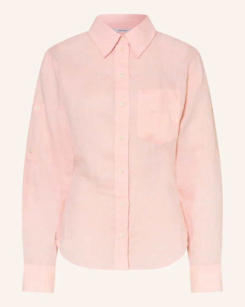 Reiss Hemdbluse Leora Aus Leinen rosa Hellrosa