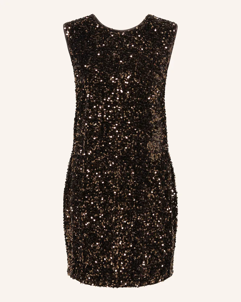 only Cocktailkleid Mit Pailletten braun Dunkelbraun