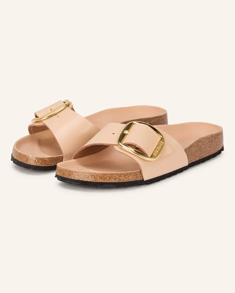 Birkenstock Pantoletten Madrid Big Buckle beige Hellbraun