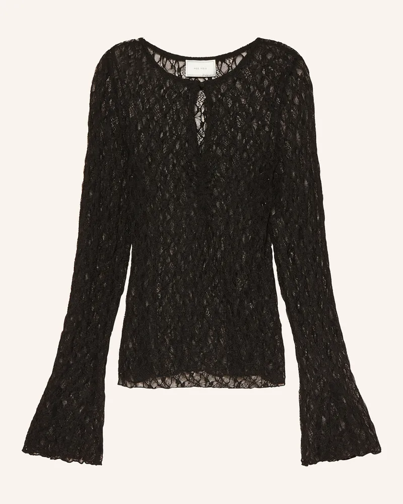 Neo Noir Blusenshirt Matria Aus Spitze schwarz Schwarz