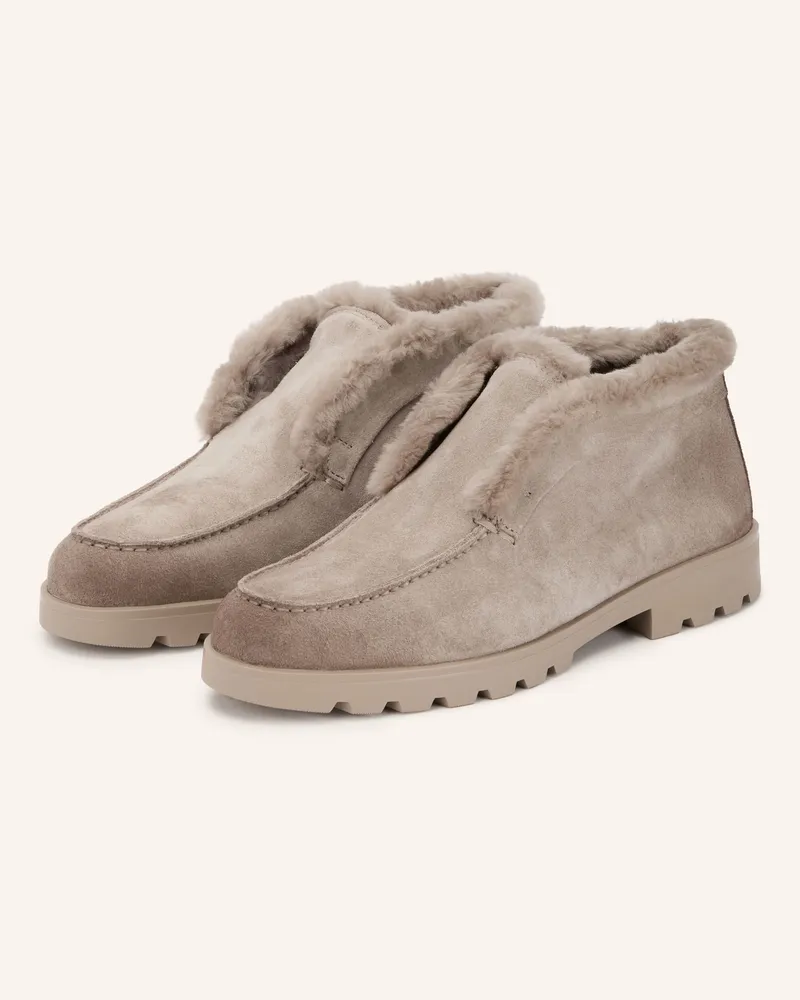 Santoni Boots grau Taupe