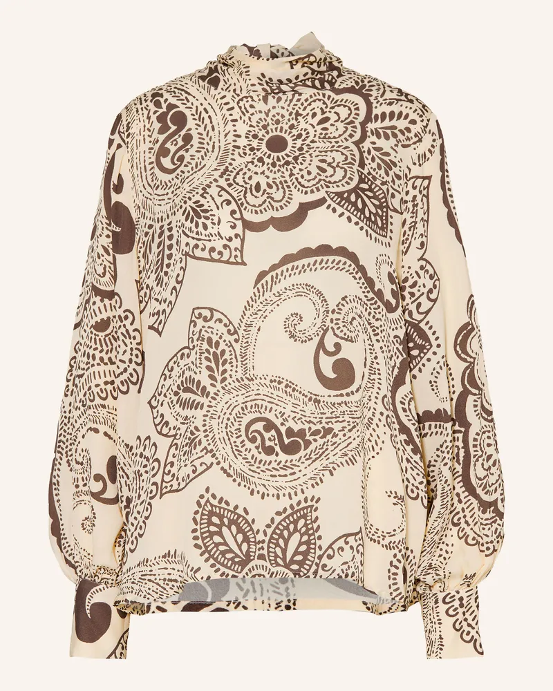 Grace Schluppenbluse Paisley weiss Ecru