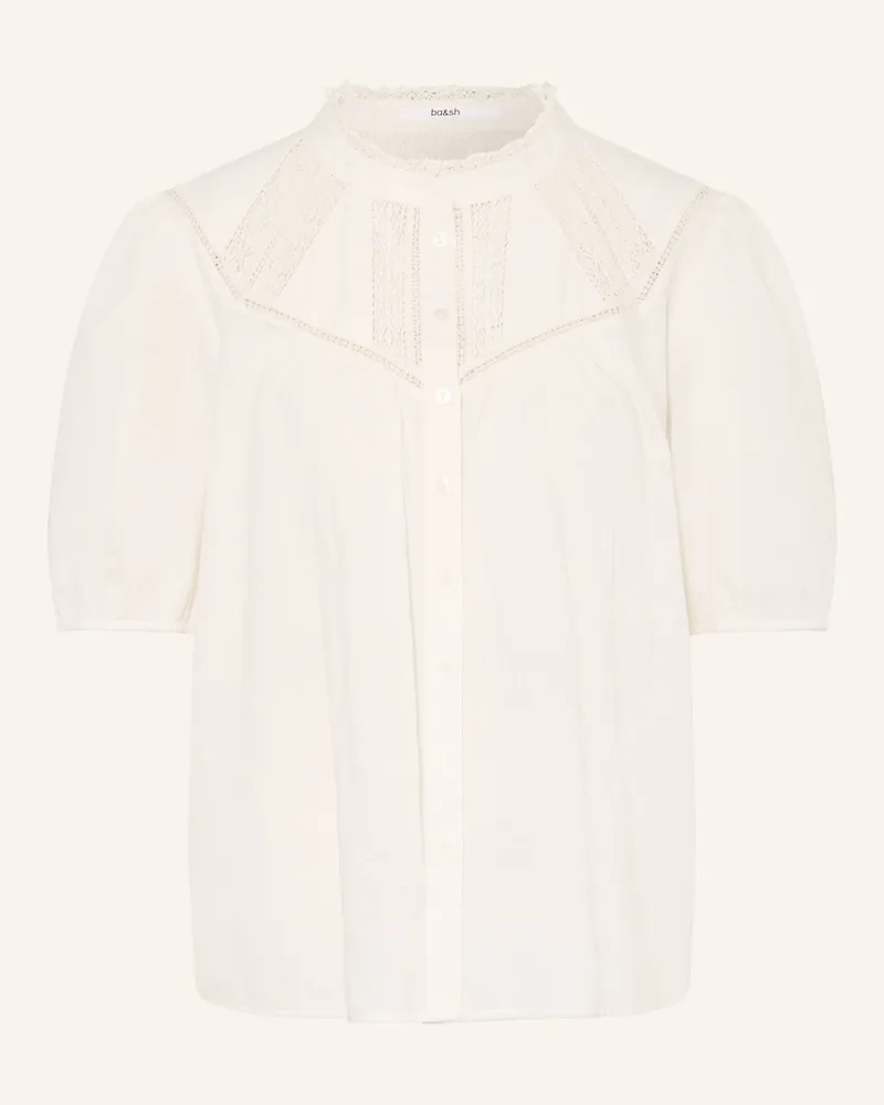 ba&sh Bluse Nella Mit Spitze weiss Ecru