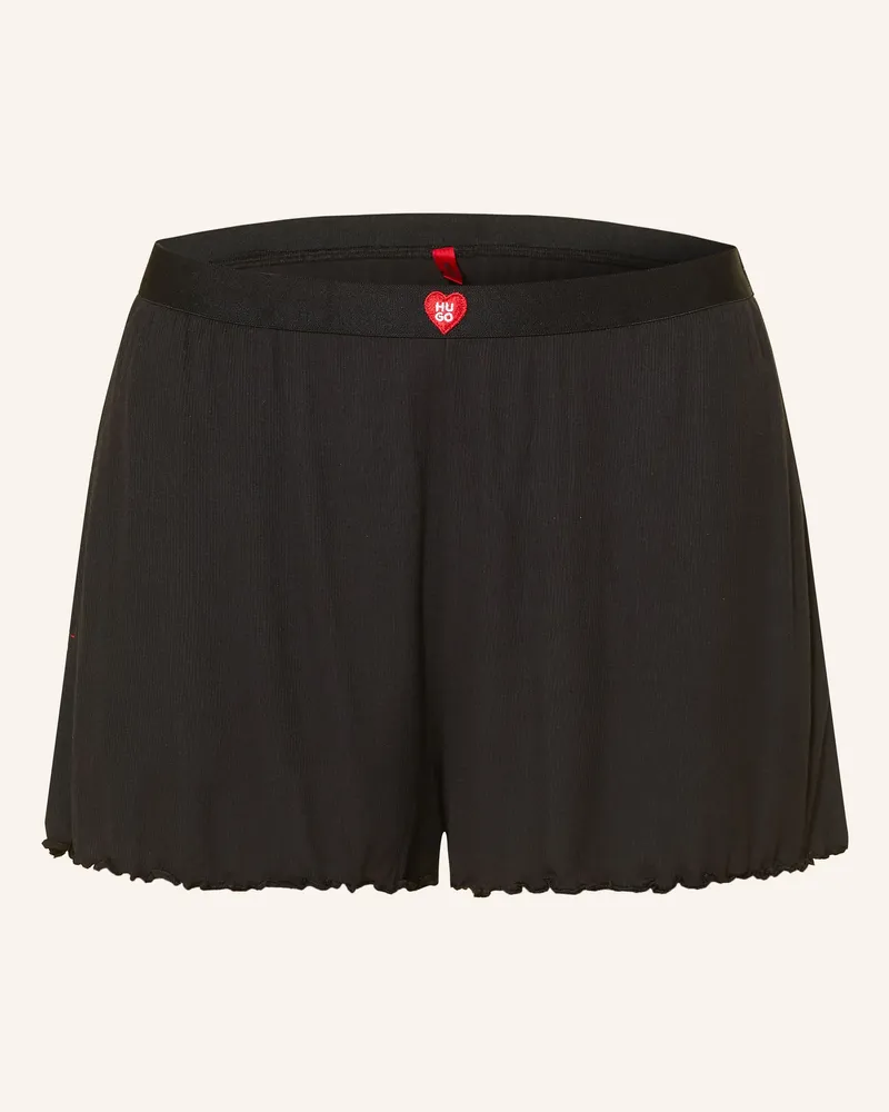 HUGO BOSS Lounge-Shorts Hugo Hearts schwarz Schwarz