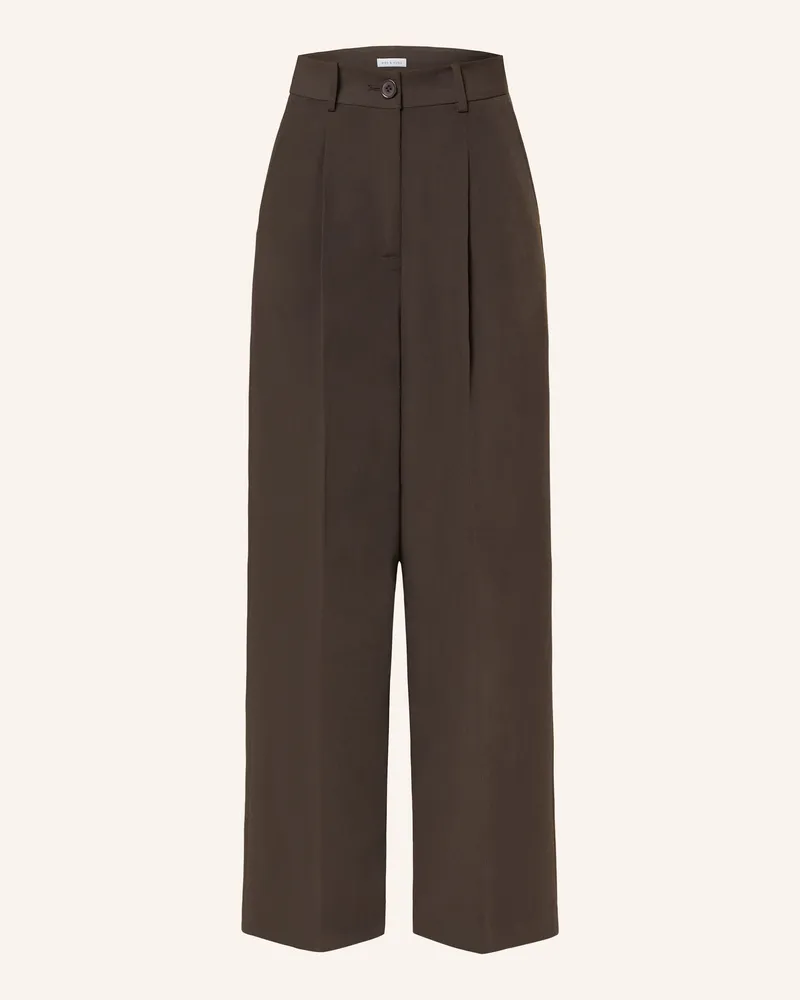 Mrs & HUGS Marlenehose braun Dunkelbraun