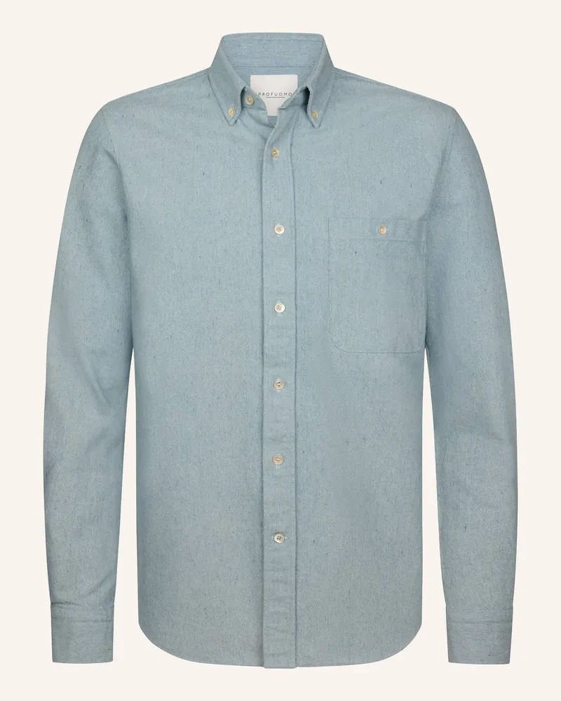Profuomo Herren Hemd Blau