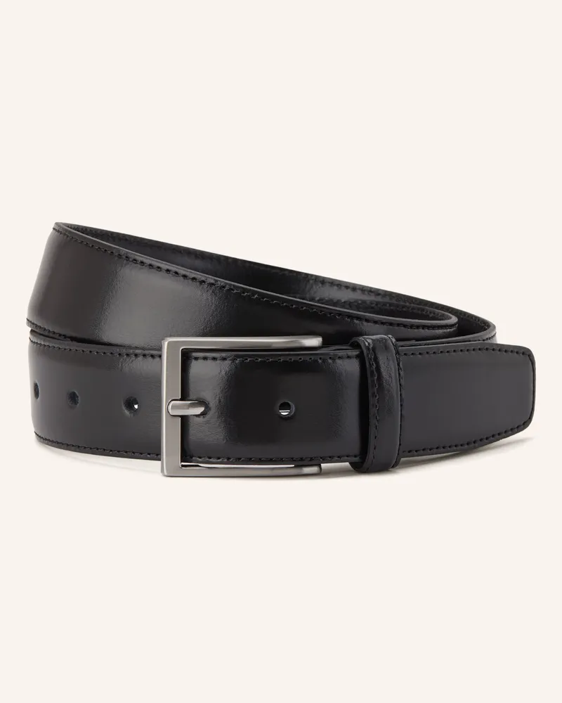 Strokesman's Ledergürtel schwarz Schwarz