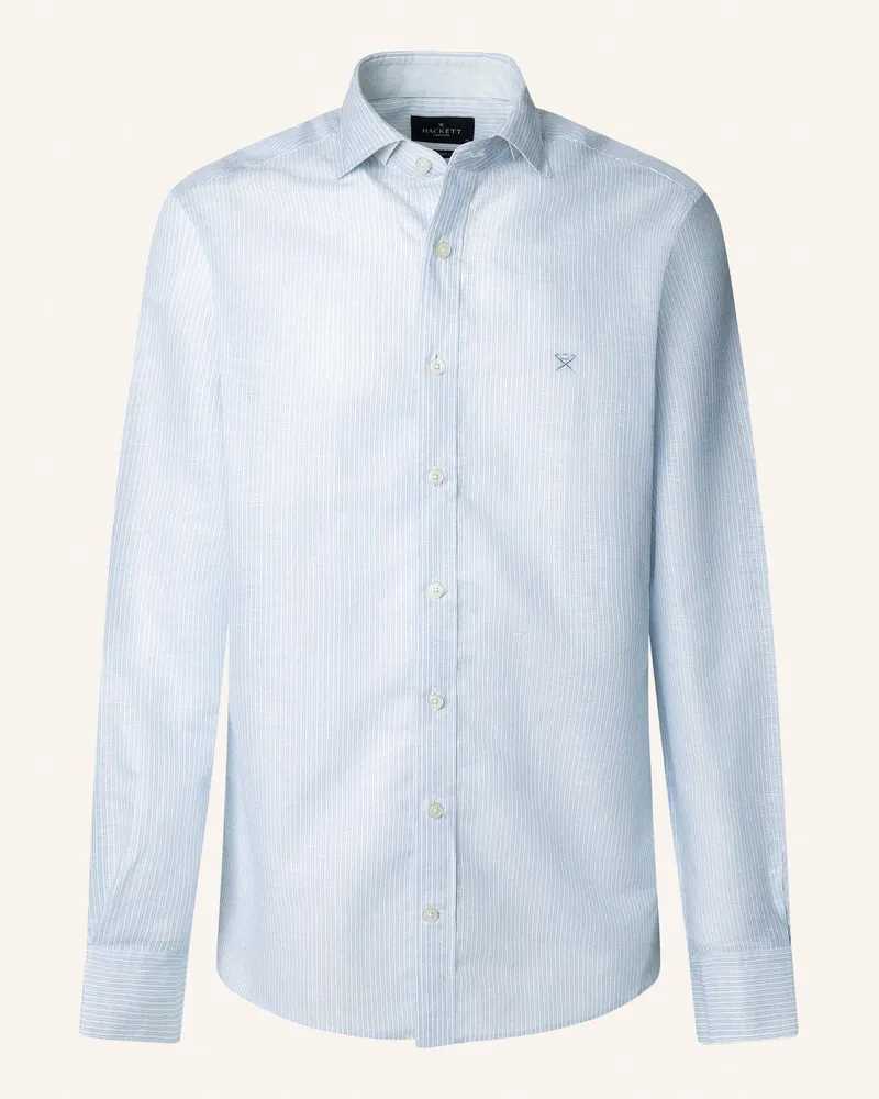 Hackett Freizeithemd LINEN BENGEL STRIPE Hellblau