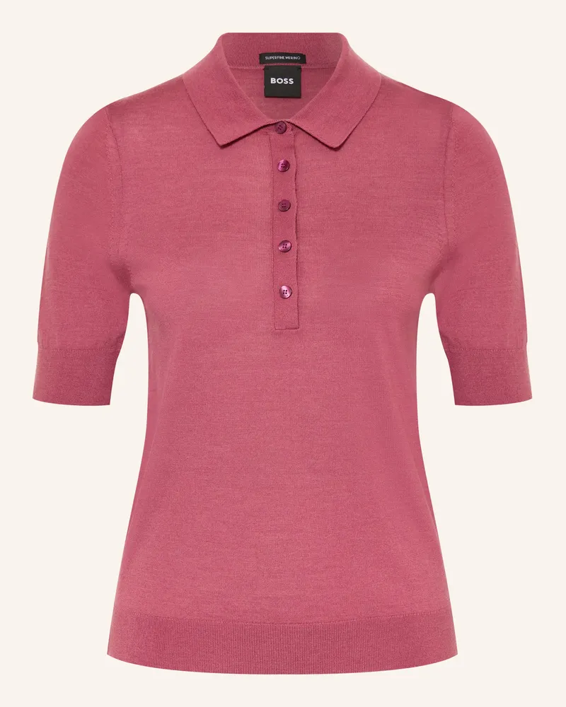 HUGO BOSS Poloshirt Fidenka Aus Merinowolle rot Altrosa