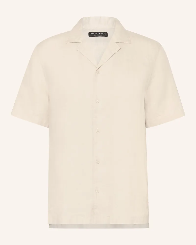 Marc O'Polo Resorthemd Regular Fit Aus Leinen beige Hellbraun