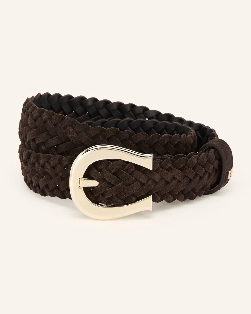 Aigner Flechtgürtel braun Dunkelbraun