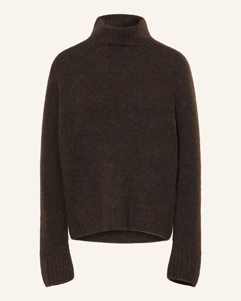 Mos Mosh Pullover Mmerim Thora Mit Alpaka braun Dunkelgrau