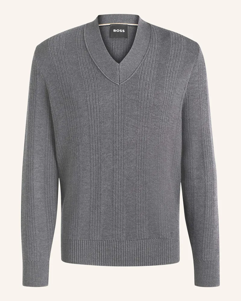 HUGO BOSS Pullover Birvo grau Grau