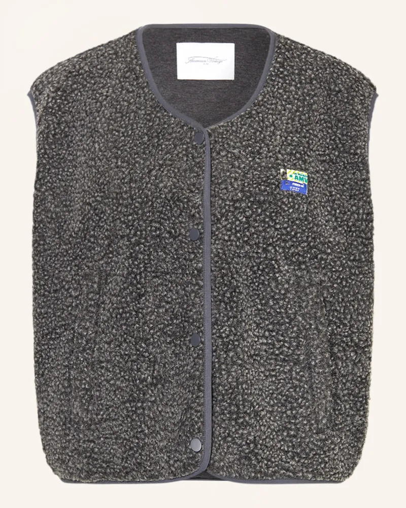 American Vintage Teddyfell-Weste grau Grau