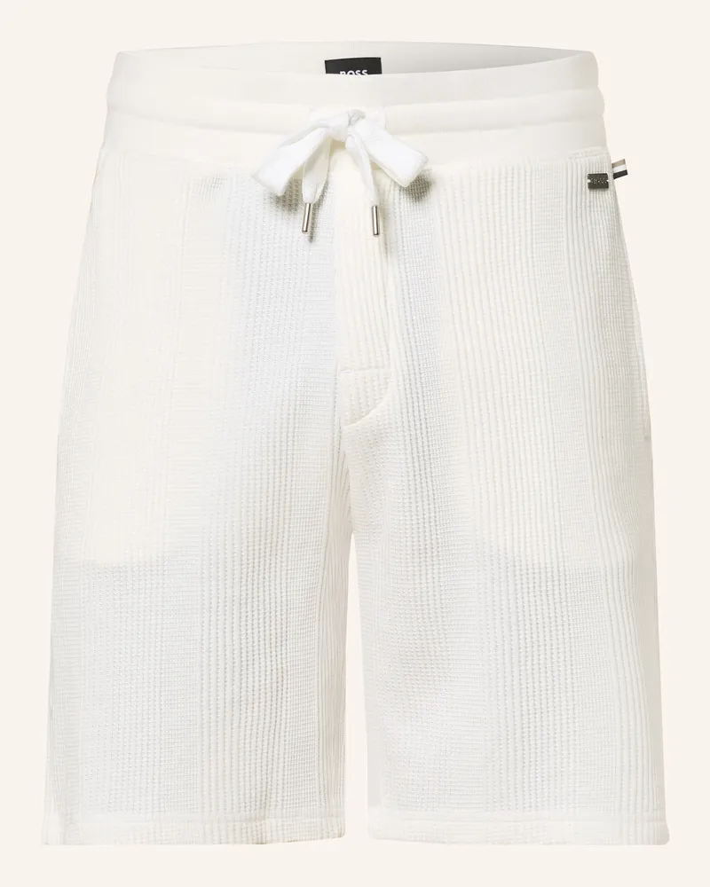HUGO BOSS Schlafshorts Structure weiss Weiss