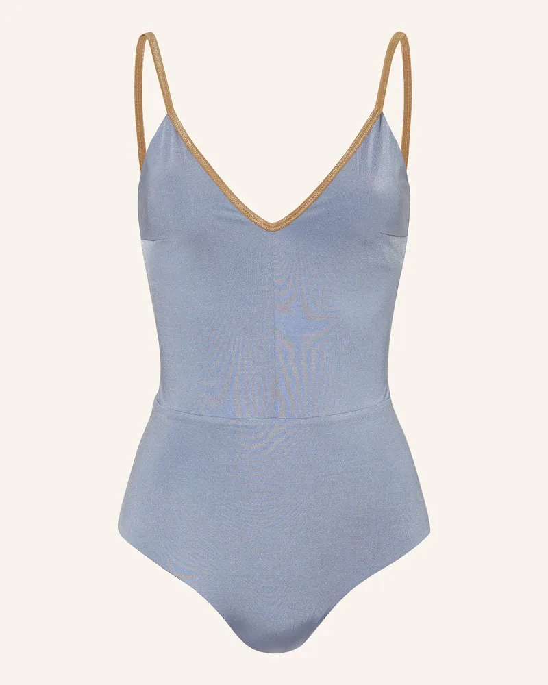 MYMARINI Badeanzug VACATIONBODY SHINE zum Wenden mit UV-Schutz 50 Blaugrau