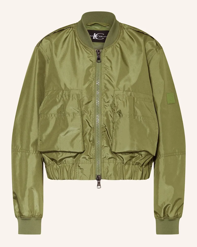 Luisa Cerano Cropped-Blouson Grün