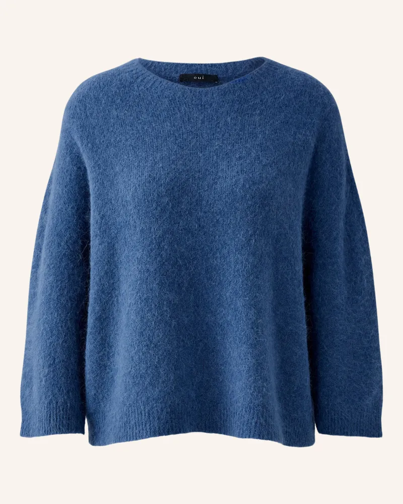 Oui  Pullover mit 3/4-Arm Blau