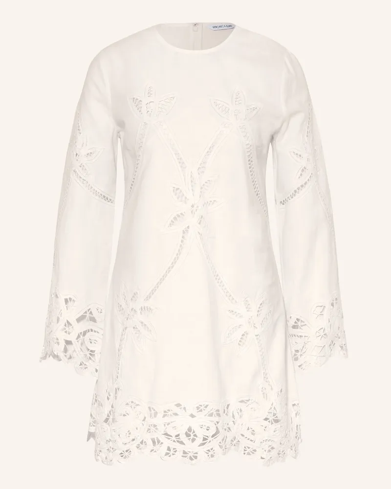 Veronica Beard Kleid Amberg Mit Lochspitze weiss Ecru