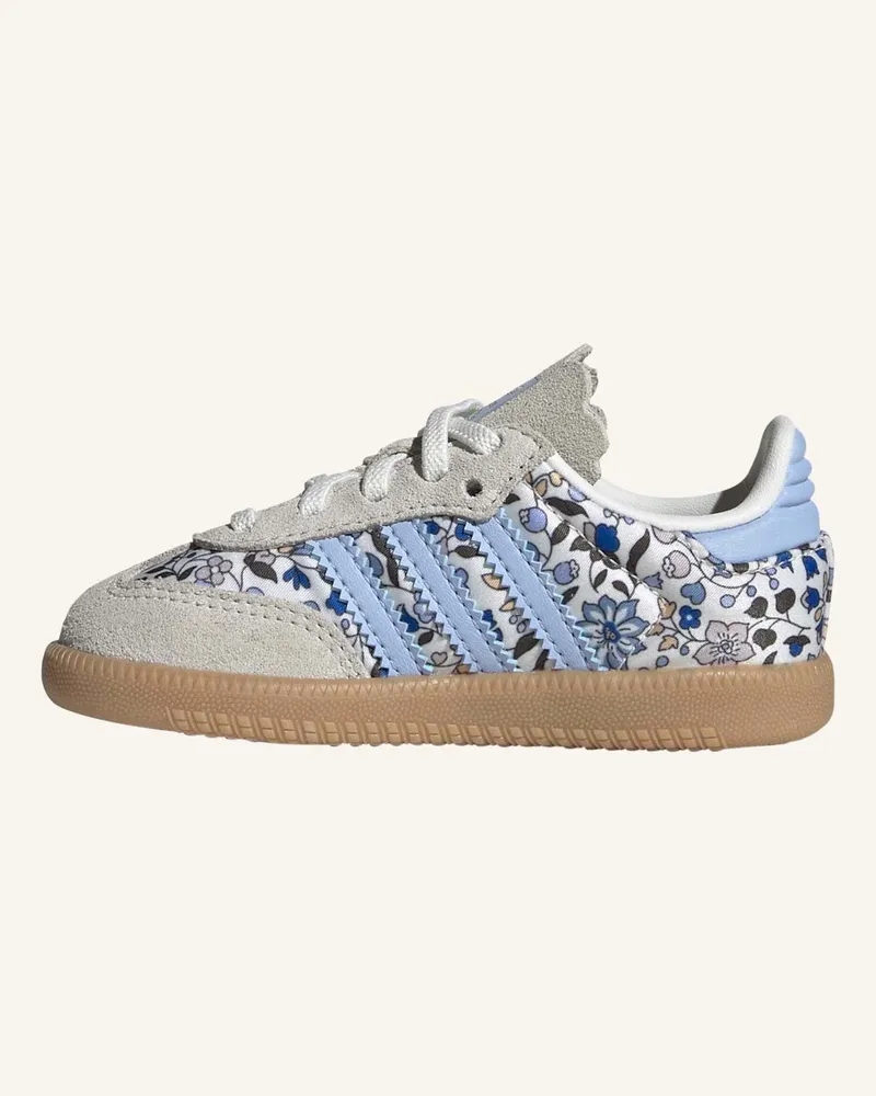 adidas SAMBA OG X LIBERTY LONDON ELASTIC LACE KIDS SCHUH Blau