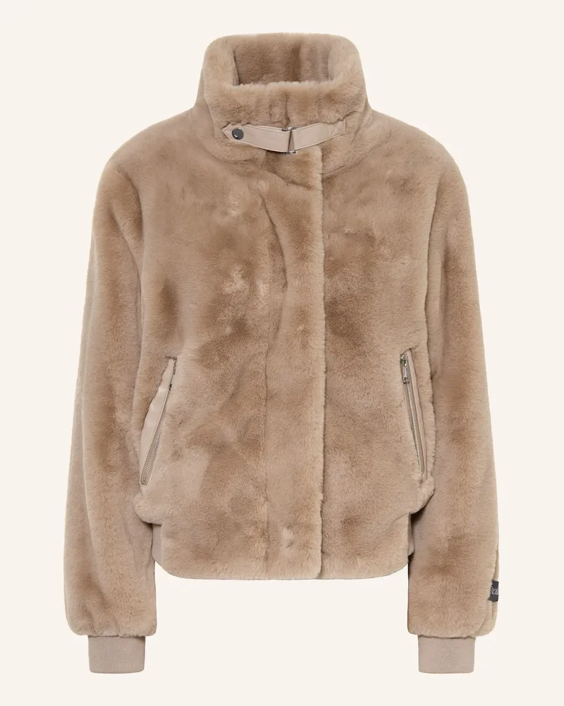 RINO & PELLE Kunstfell-Jacke beige Taupe