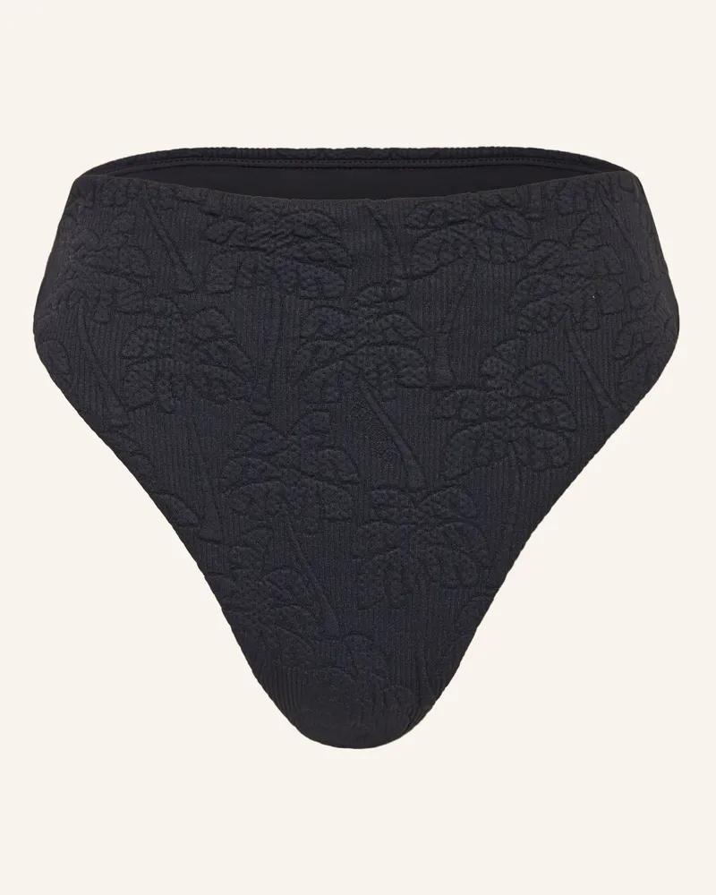 FARM Rio High-Waist-Bikini-Hose BLACK PALM TREES Schwarz