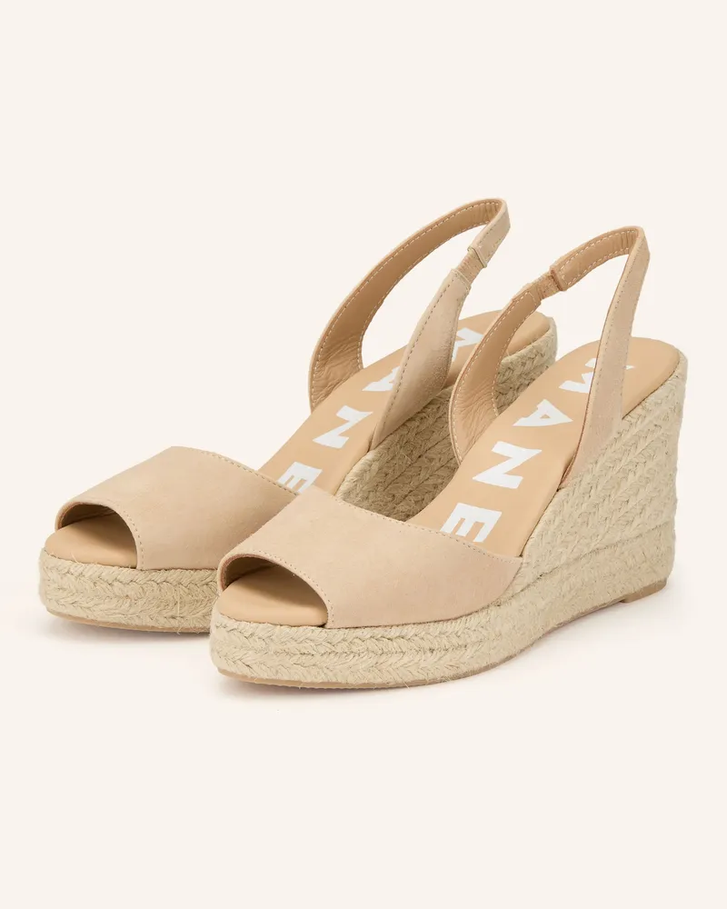 Manebí Wedges beige Hellbraun