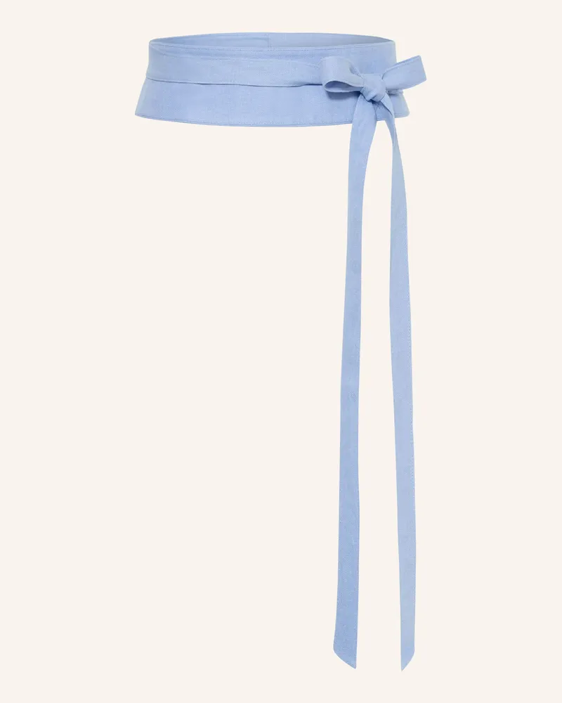 WALDORFF Bindegürtel Aus Leinen blau Hellblau