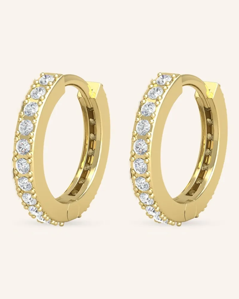 VEYNOU Creolen Huggies Aus 14 Karat Gelbgold Und 0,52ct. Lab-Grown Diamanten gold Gold