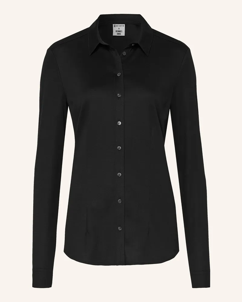 DESOTO Hemdbluse Pia schwarz Schwarz