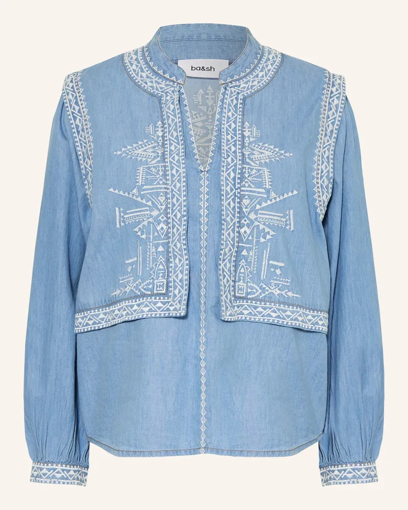 ba&sh Blusenshirt Laura In Jeansoptik blau Hellblau
