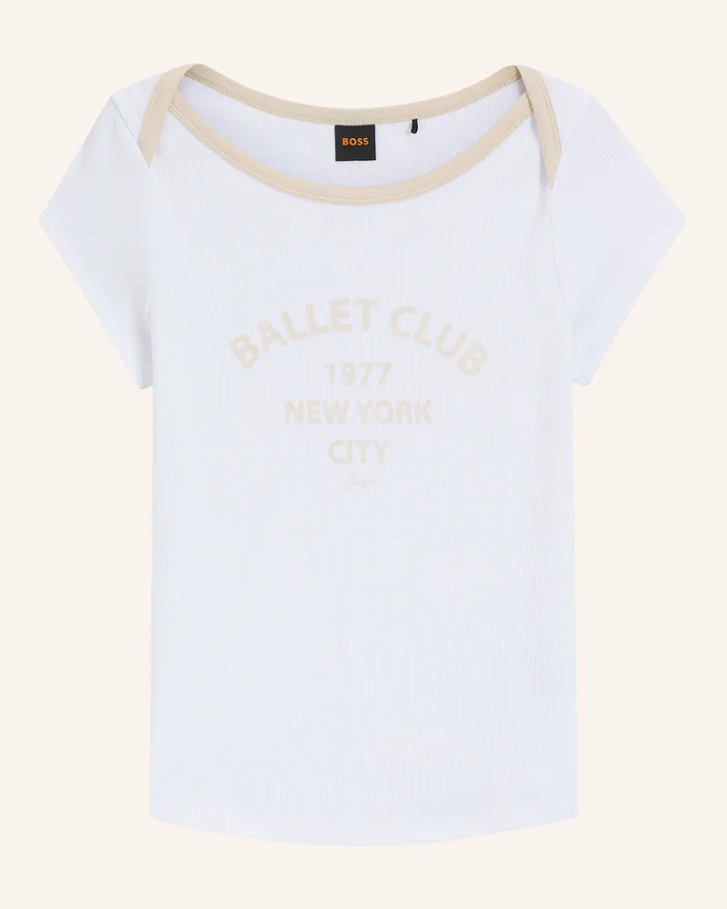 HUGO BOSS T-Shirt C_ETENDU Slim Fit Weiss