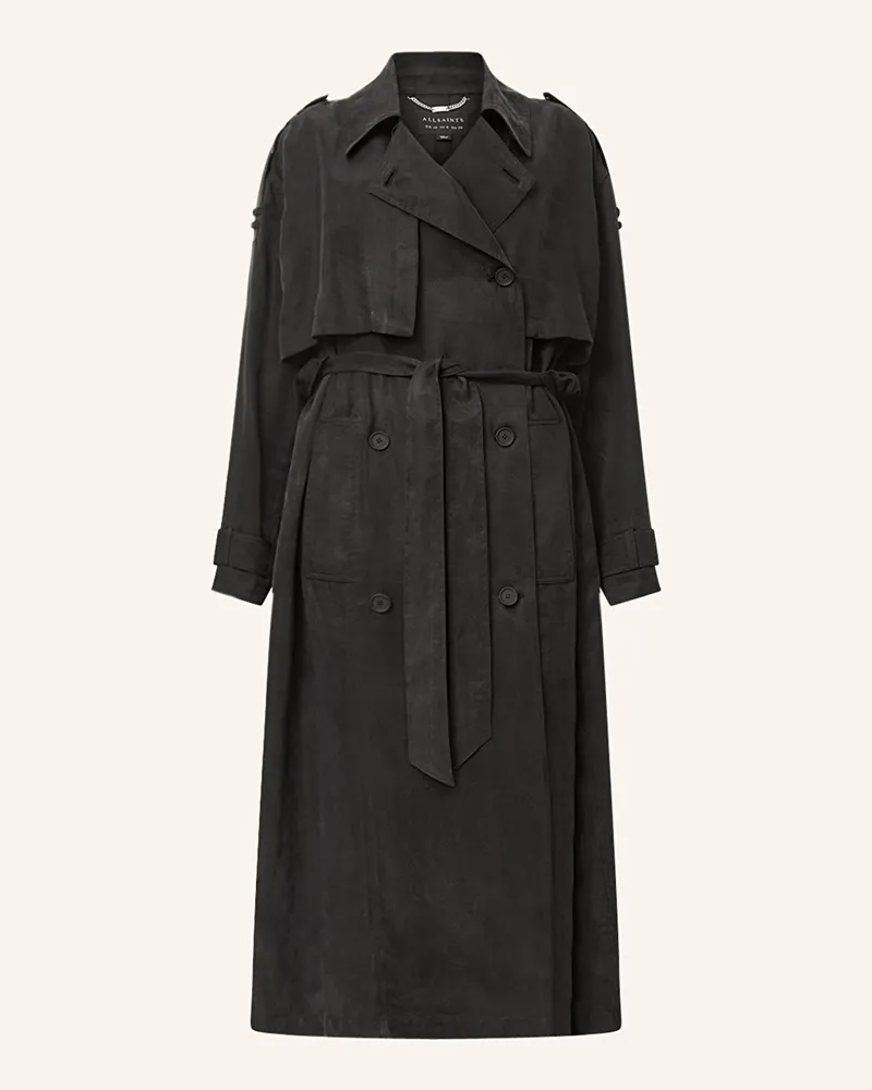 AllSaints Trenchcoat Linnie schwarz Schwarz
